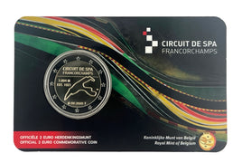 Coincard (NL) 2 Euro Sondermünze Belgien 2025"Rennstrecke SPA"