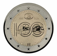 Reverse Proof 2 Euro Sondermünze Belgien 2026"100 Jahre Belgischen Staatsbahnen SNCB"