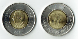 Kanada 2025 Kursmünzen / 2 Dollar/1 Dollar/50,25,10,5 Cent Wahlweise