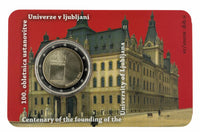 Coincard 2 Euro Sondermünze Slowenien 2019"Universität Lubljana-Laibach"
