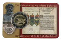 Coincard 2 Euro Sondermünze Slowenien 2020"500. Geburtstag von Adam Bohoric"