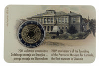 Coincard 2 Euro Sondermünze Slowenien 2021"200 Jahre Regionalmuseum Kranj"