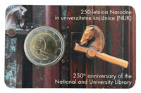 Coincard 2 Euro Sondermünze Slowenien 2024"National- und Universitätsbibliothek"