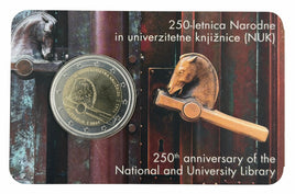 Coincard 2 Euro Sondermünze Slowenien 2024"National- und Universitätsbibliothek"