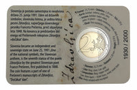 Coincard 2 Euro Sondermünze Slowenien 2016"Republik"