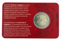 Coincard 2 Euro Sondermünze Slowenien 2019"Universität Lubljana-Laibach"