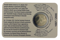 Coincard 2 Euro Sondermünze Slowenien 2021"200 Jahre Regionalmuseum Kranj"