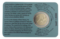 Coincard 2 Euro Sondermünze Slowenien 2024"National- und Universitätsbibliothek"