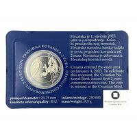 Coincard 2 Euro Commerativ Coin Croatia 2023 "Introduction of the Euro"