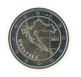 2 Euro Kursmünze Kroatien 2023 Uncirculiert#Erstausgabe