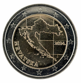 2 Euro Kursmünze Kroatien 2024 Uncirculiert