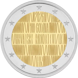 2 Euro Sondermünze Kroatien 2026 "100 Jahre Kroatischer Rundfunk"