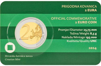 Coincard 2 Euro Sondermünze Kroatien 2024 "Altstadt von Varazdin"