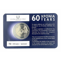 Coincard 2 Euro special coin Cyprus 2023 "60 years of the central bank"