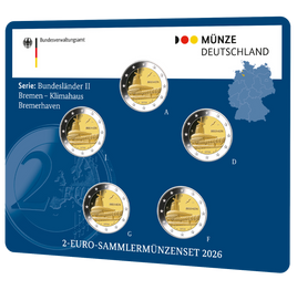ST 5x2 Euro Sondermünze Deutschland 2026 "Bremen -Klimahaus Bremerhaven"Stempelglanz