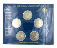 ST 5 x 2 Euro Sondermünze Deutschland 2024 A-J"Paulskirchenverfassung"im Blister
