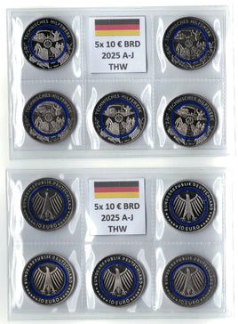 10 Euro Deutschland 2025 "Technisches Hilfswerk THW" Bankfrisch Wahlweise