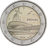 2 Euro Sondermünze Deutschland 2026 "Bremen - Klimahaus Bremerhaven"