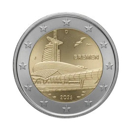 2 Euro Sondermünze Deutschland 2026 "Bremen - Klimahaus Bremerhaven"