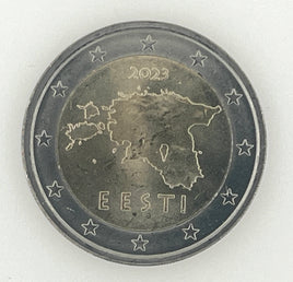 2 Euro coin Estonia "Map"