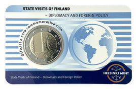 Coincard (ENG)2 Euro Sondermünze Finnland 2025"Staatsbesuche – Diplomatie und Außenpolitik"