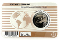 Coincard (FI/SE) 2 Euro Sondermünze Finnland 2025"Staatsbesuche – Diplomatie und Außenpolitik"