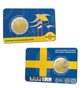 Coincard (ENG) 2 Euro Sondermünze Finnland 2025"Finnland-Schweden-Leichtathletikspiel"
