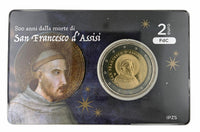 Coincard 2 Euro Sondermünze Italien 2026 "800. Todestag von Franz von Assisi"