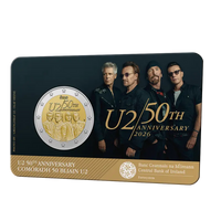 Coincard 2 Euro Sondermünze Irland 2026"50 Jahre Rockband U2"