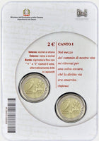 Coincard 2x2 Euro rate + commemorative coin Italy 2015 "Dante"