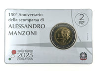 Coincard 2 Euro Sondermünze Italien 2023 "Alessandro Manzoni" ST