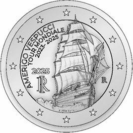 2 Euro Sondermünze Italien 2025 "Amerigo-Vespucci-Segelschulschiff"