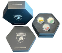 3 x 5 Euro Silbermünze Italien 2025 "Lamborghini" Komplettset Grün,Gelb,Orange