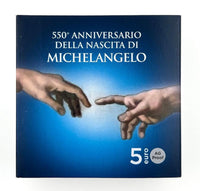5 Euro Silbermünze Italien 2025 "550.Geburtstag von Michelangelo"PP