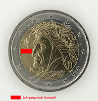 2 Euro circulation coin Italy "Dante