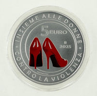 5 Euro Silbermünze Italien 2025 "Gemeinsam mit Frauen gegen Gewalt"
