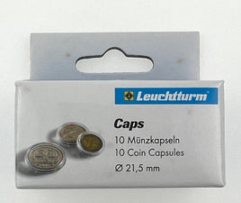 Lighthouse 10 coin capsules (1 pack) for 5 cent coins 21,5