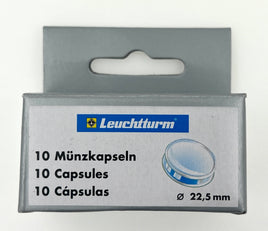 Lighthouse 10 coin capsules (1 pack) for 20 cent coins 22,5