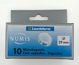 Leuchtturm 10 coin capsules (1 pack) for 29 mm
