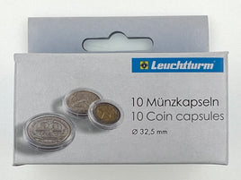 Lighthouse 10 coin capsules (1 pack) for 10 Euro 32.5 mm