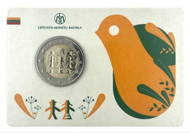 Coincard 2 Euro Sondermünze Litauen 2018"Gesangs und Tanzfestival" UNC