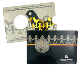 Coincard 2 Euro Sondermünze Litauen 2018"Gesangs und Tanzfestival"