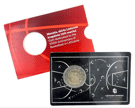 Coincard 2 Euro Sondermünze Litauen 2022"Basketball"