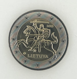2 Euro Kursmünze Litauen "Ritter"