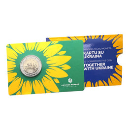 Coincard 2 Euro commemorative coin Lithuania 2023 "Together with Ukraine"