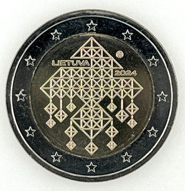 2 Euro Sondermünze Litauen 2024"Strohgärten"