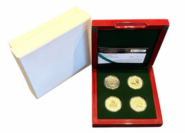 4x2 Euro Gedenkmümzen Set 2024-2025 PP Luxemburg Reverse Proof