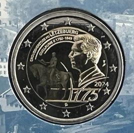 Fotoprägung 2 Euro Sondermünze Luxemburg 2024"Guillaume II"