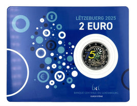 Coincard Colorierte 2 Euro Sondermünze Luxemburg 2025"Schuman-Erklärung"
