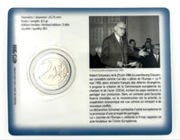 Coincard 2 Euro Sondermünze Luxemburg 2025"Schuman-Erklärung"